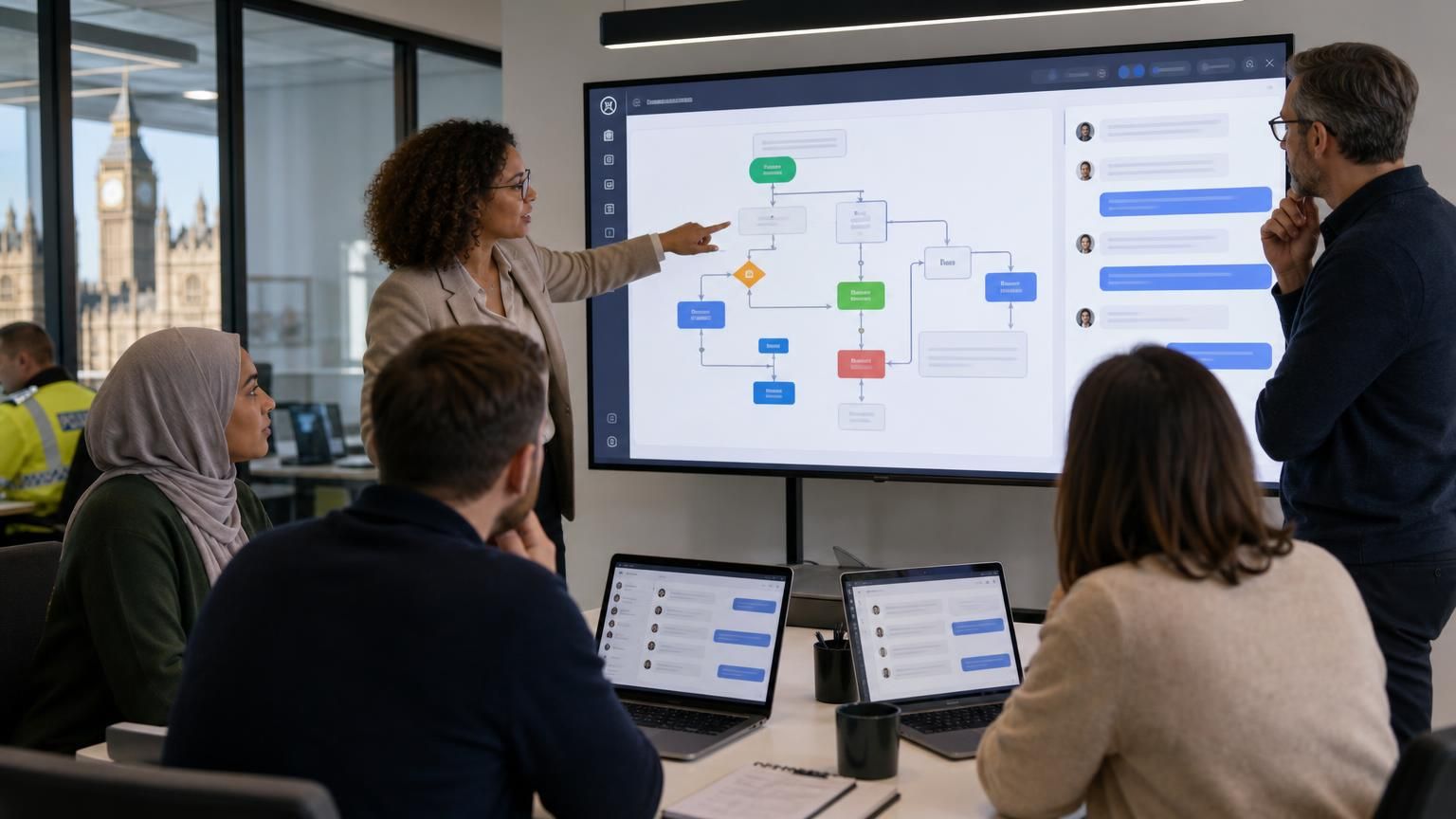 Turning support playbooks (SOPs) into auditable, RAG-backed hybrid AI live chat workflows for UK regulated teams